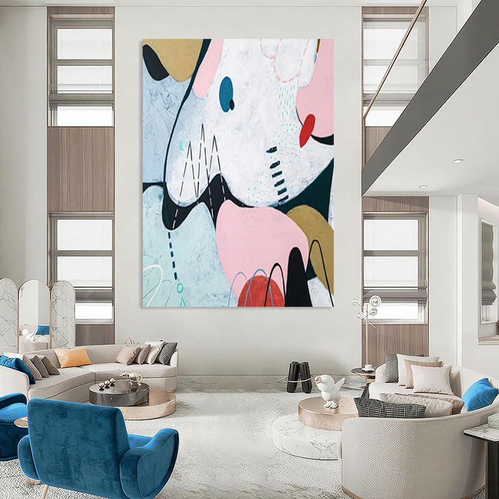 Alluring Grandiose Hand-Painted Abstract Art: Elevate Your Bedroom & Hotel Lobby LargeART2384