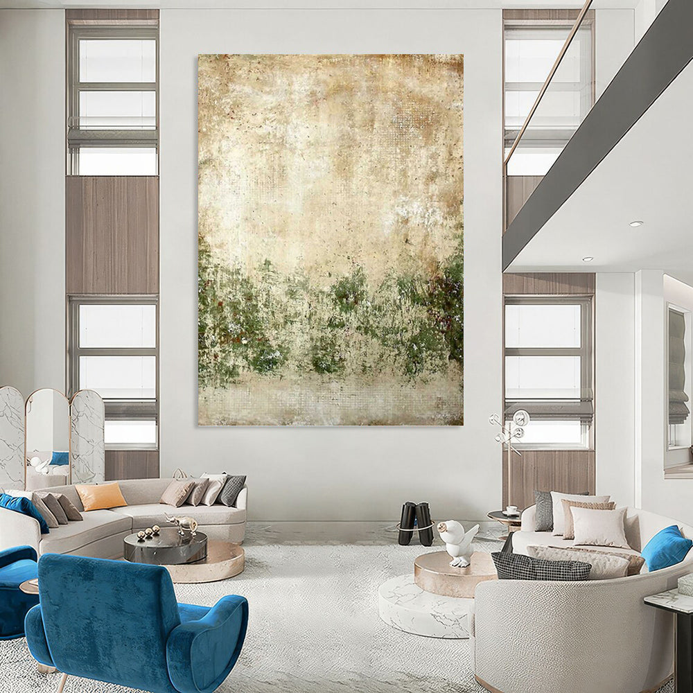 Super - Sized Hand - Painted Textured Custom Abstract Painting, for Bar and Hotel DKH1483