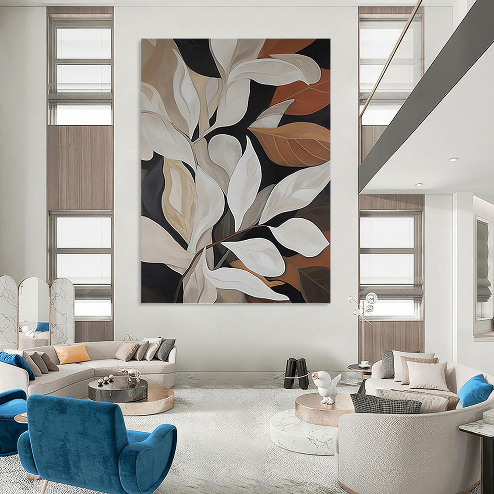 Expertly Conceived Hand - Rendered Textured Canvas Painting for Hallway & Bar DKH1125