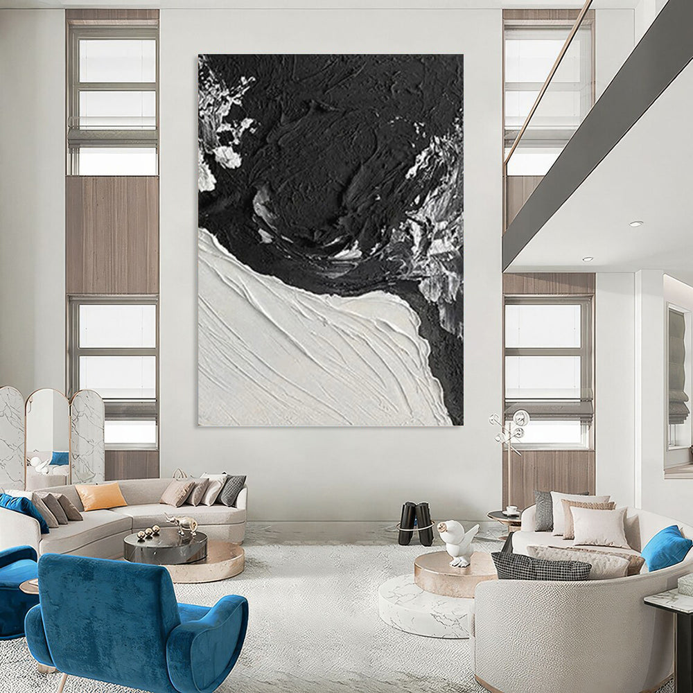 Vast Custom - Painted Textured Canvas Abstract for Bedroom & Hotel Lobby DKH1048