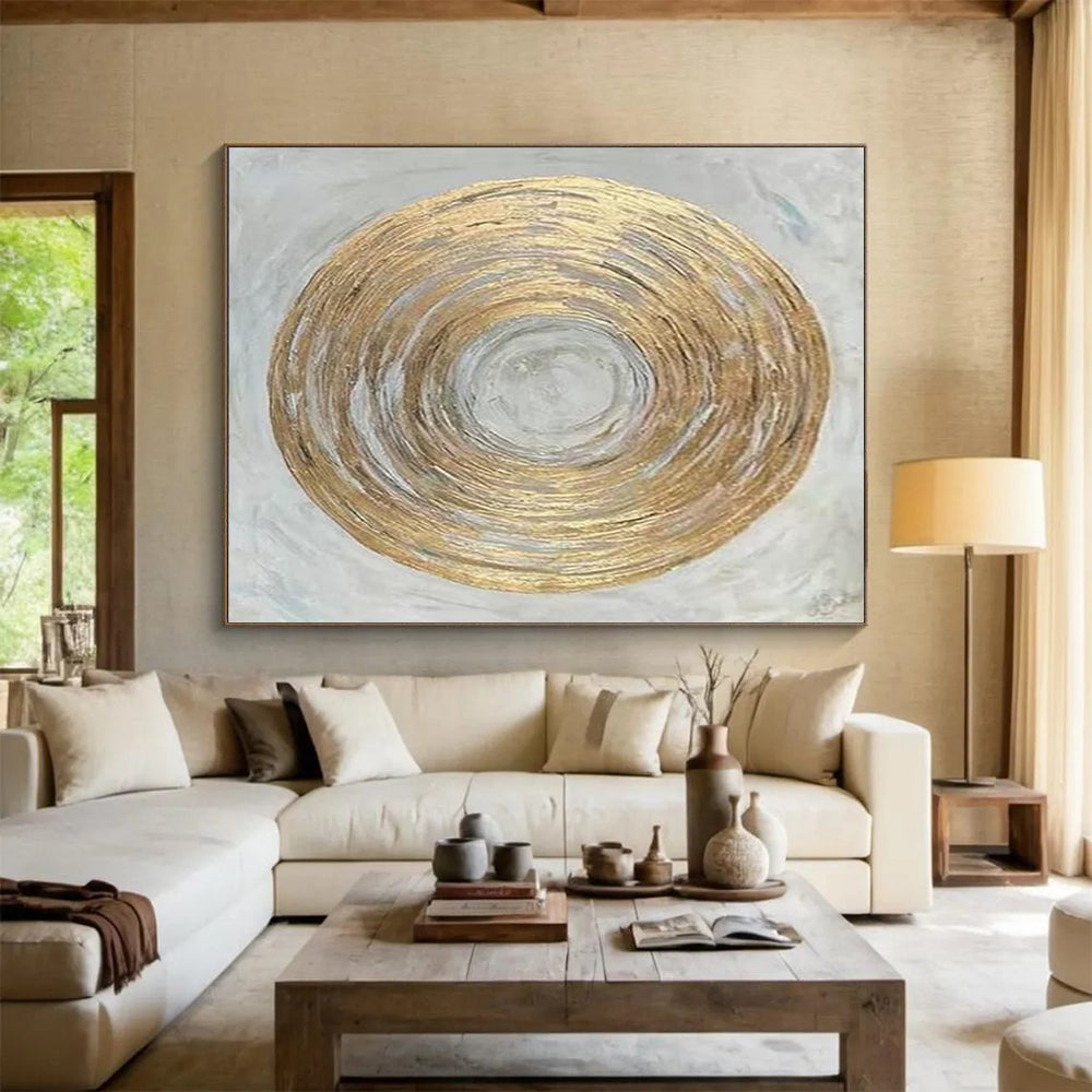 Gold Ring Abstract - Minimalist Home Statement DLZ109