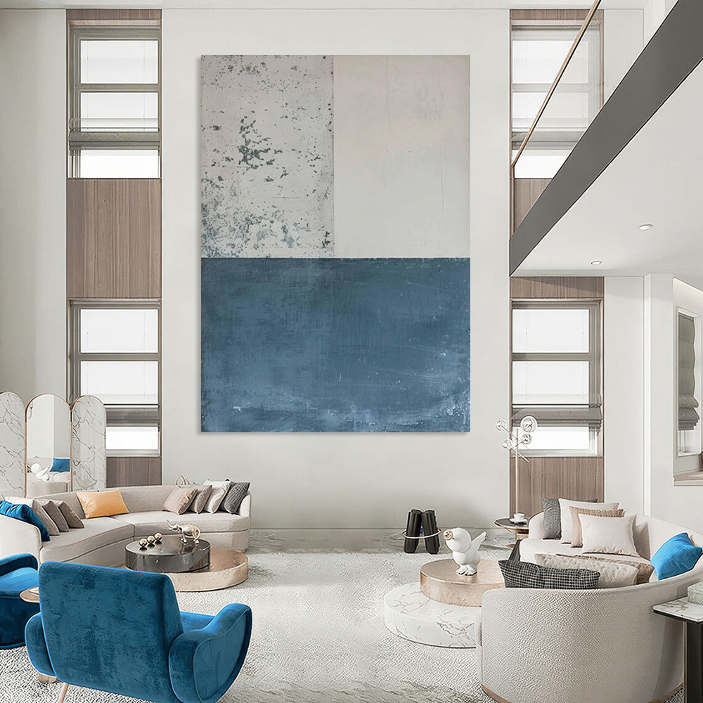 Ravine Echoes: Massive Hand - Painted Textured Custom Abstract Creation for Hallway and Hotel DTP085