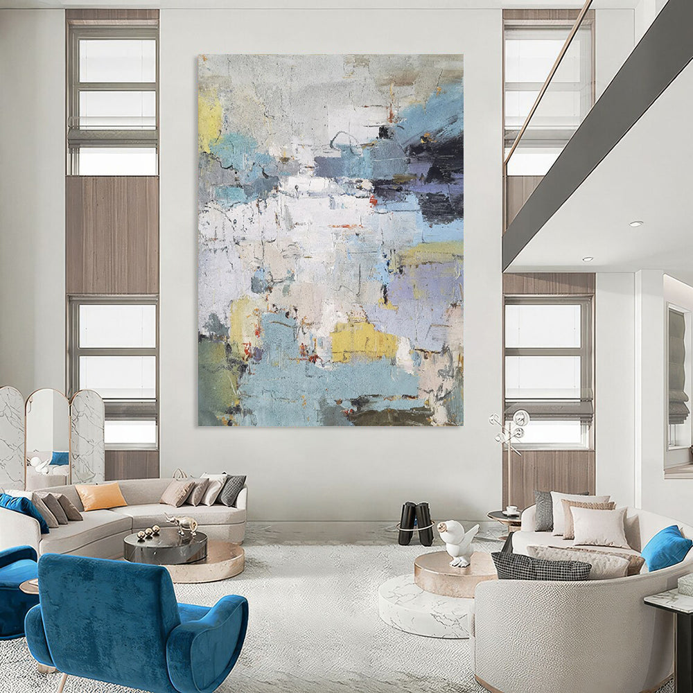 Custom Abstract Art: Large Dimensions, Textured Excellence for Dining Room & Hotel DTP312