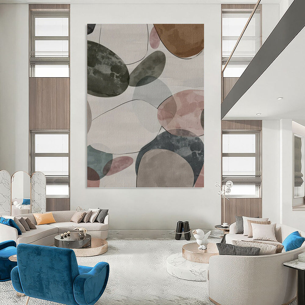 Creatively Directed Hand - Rendered Textured Canvas Abstract for Bedroom & Hallway DKH1157