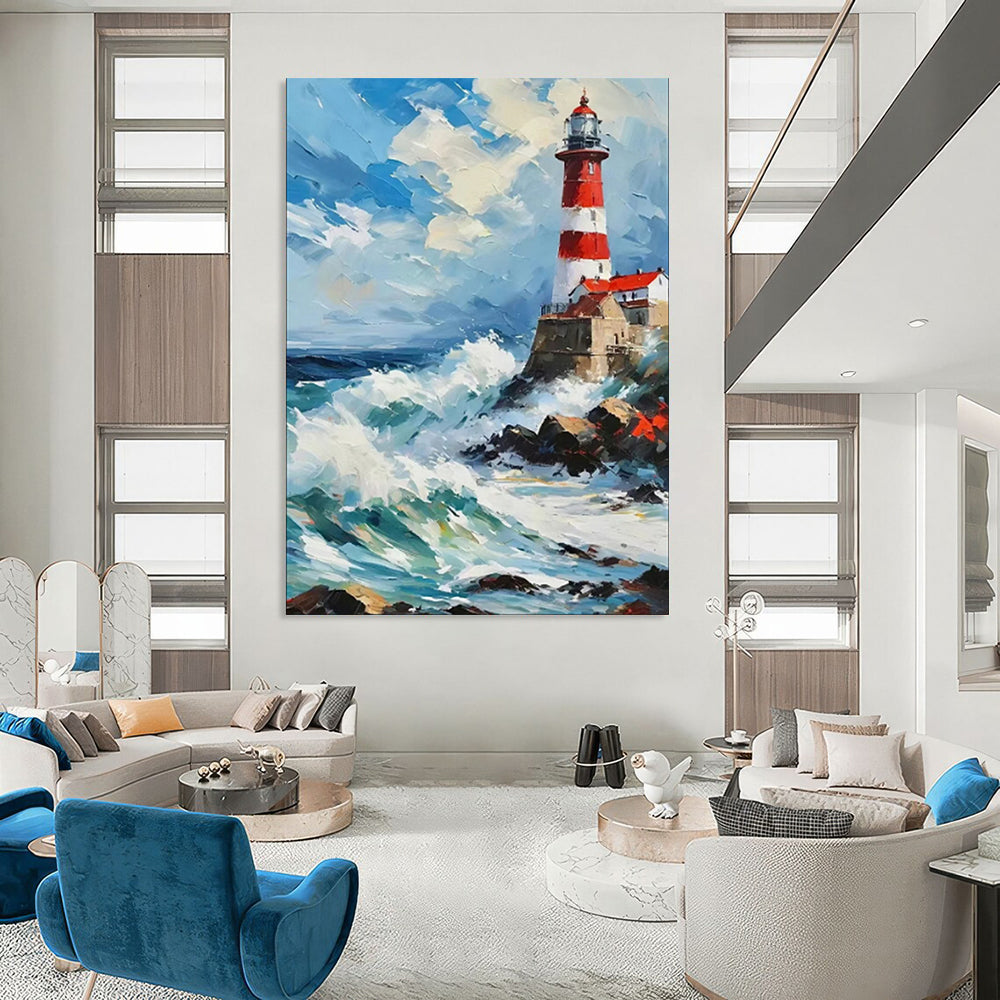 Custom Hand-Painted Abstract Art for Hallway & Bar LargeART1892