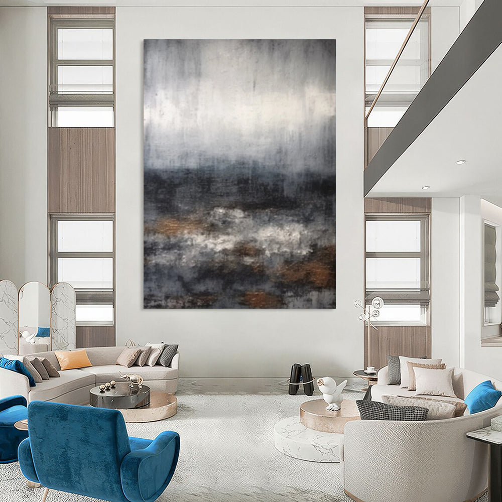 Handmade Big-Size Abstract Art for Living Room & Hallway DTP368