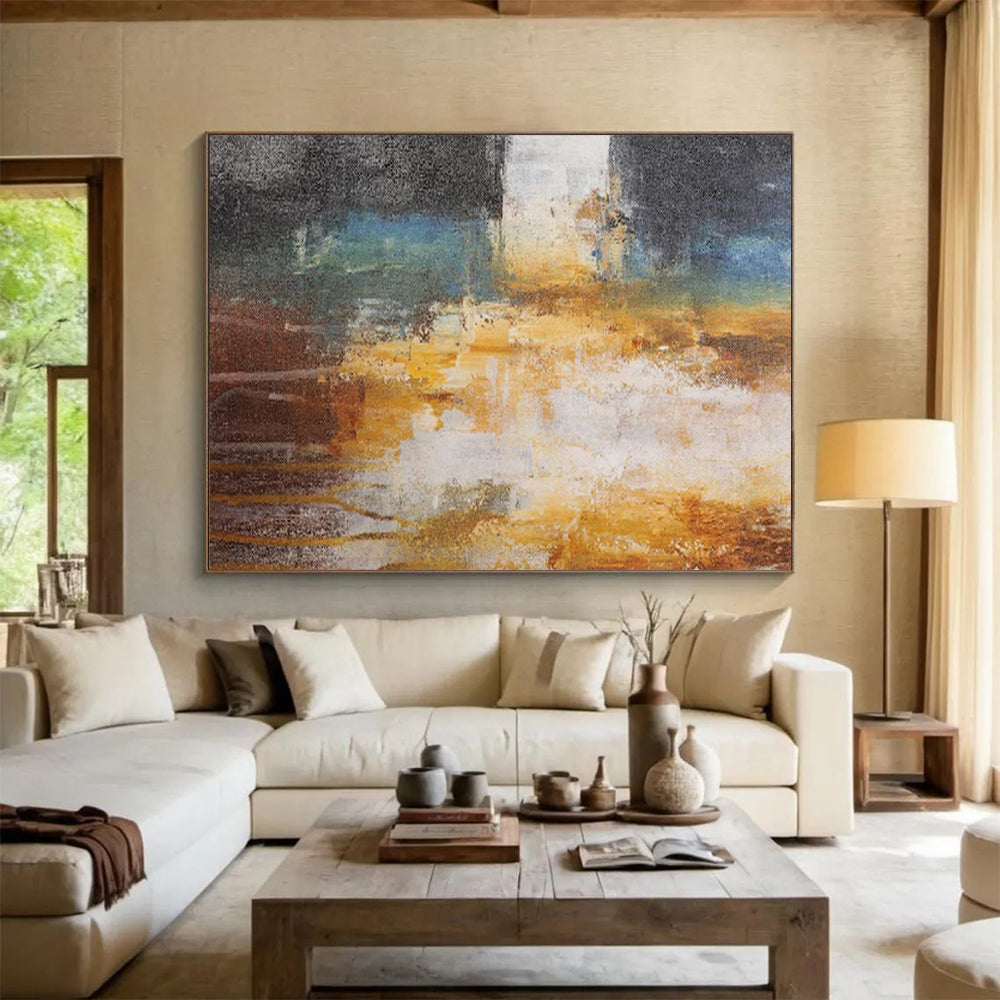 Oversized Custom Abstract Mural for Restaurant DKH012