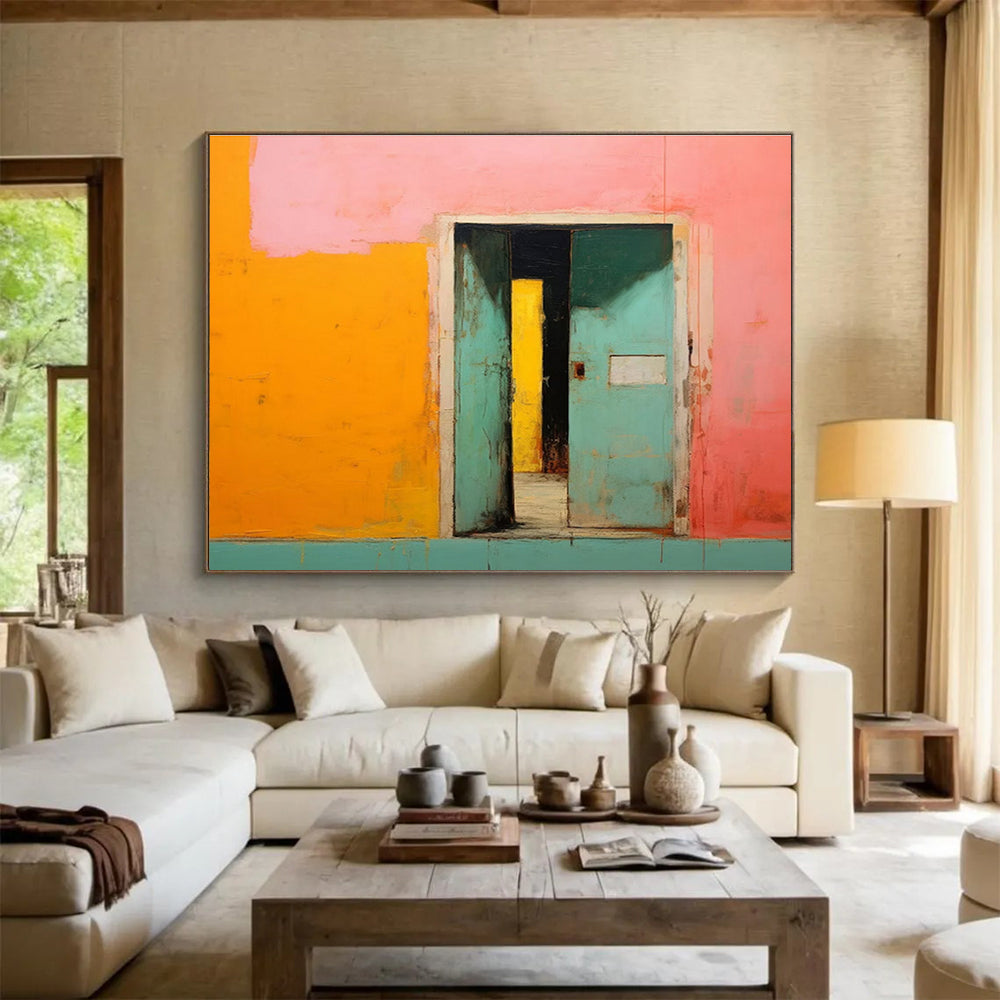 Striking Hand - Painted Textured Abstract Canvas for Living Room & Bar DKH641