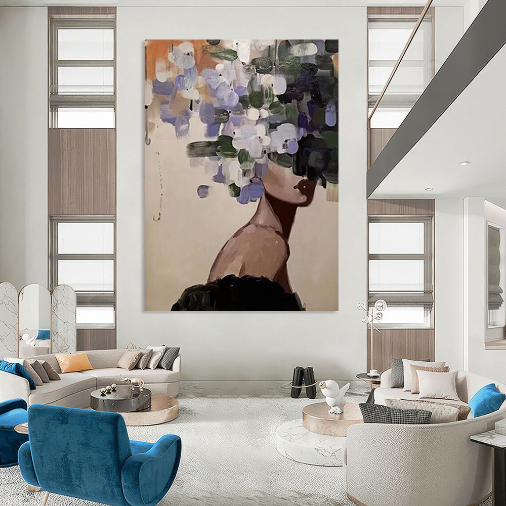 Custom Hand-Painted Abstract Masterpieces for Bedroom & Living Room DTP309