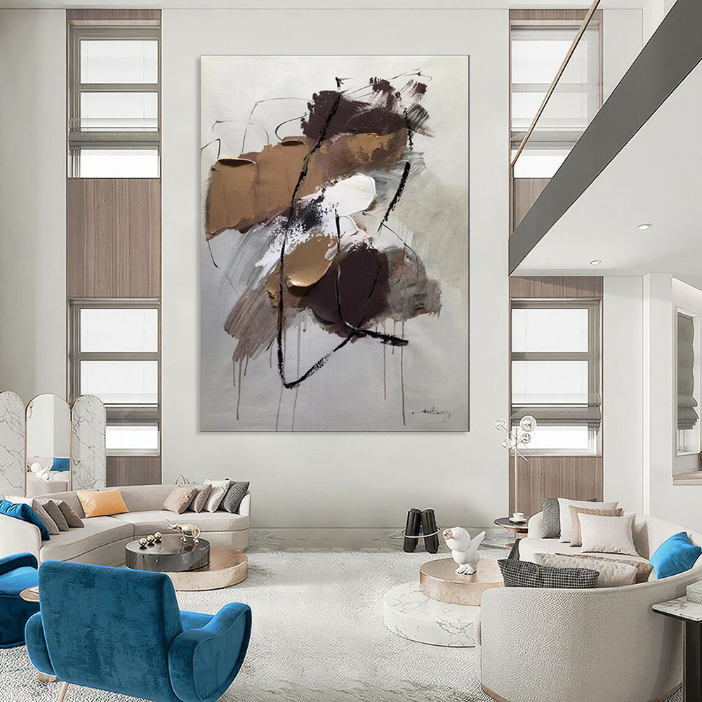 Vibrant Festival Textured Abstract Wall Art for Living Room & Party Space LargeART2084