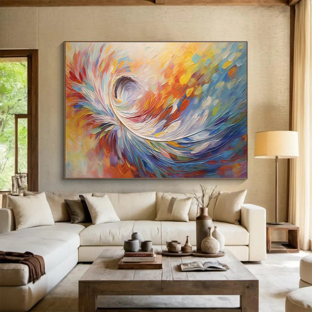 Exquisite Original Massive Textured Hand - Painted Abstract Wall Art for Aesthetic Perfection DKH870