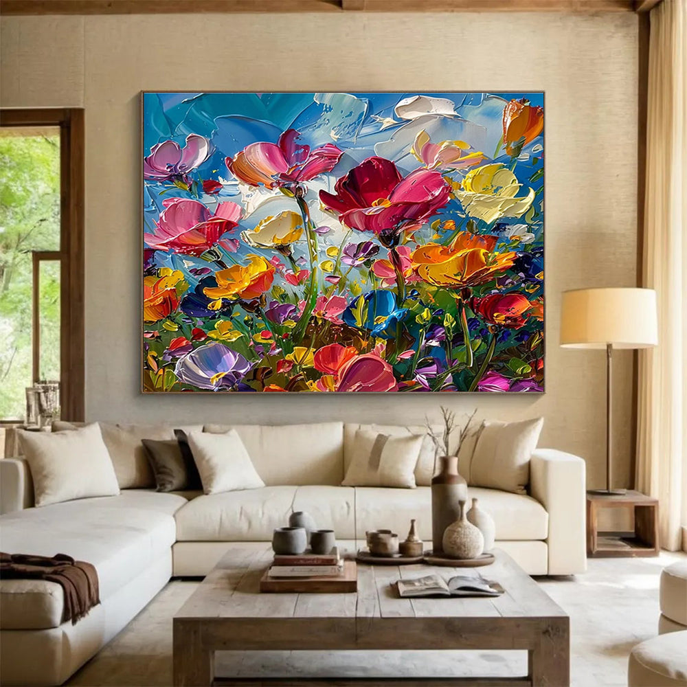 Grandiose Original Hand - Crafted Textured Abstract Mural for Immersive Environments DKH794