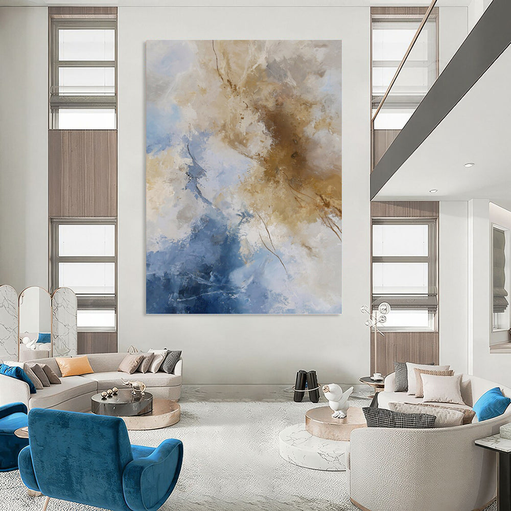Massive Custom - Textured Hand - Painted Abstract Wall Decor for Living Room & Hotel Lobby DKH1020