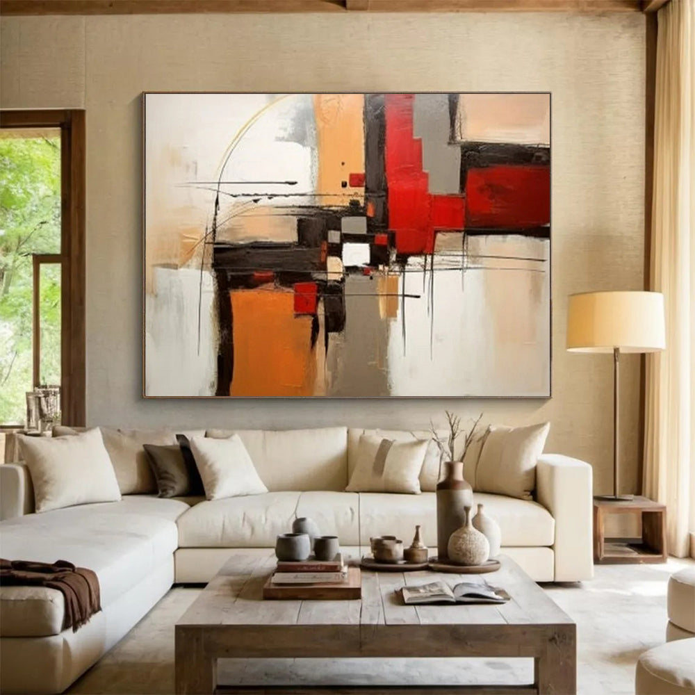 Colossal Hand-Painted Abstract Wall Decor for Entryway & Living Room LargeART1508