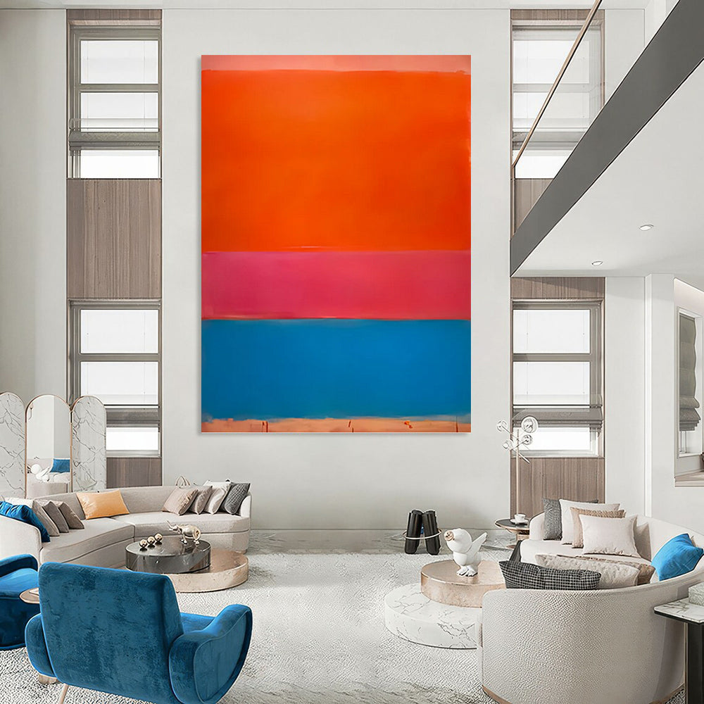 Tall - Stretch Vertical Hand - Painted Textured Custom Abstract Hymn for Hotel and Bedroom DKH1604