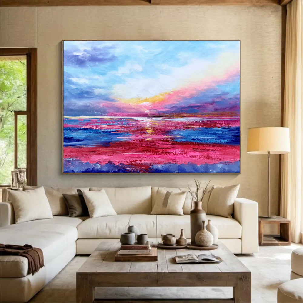 “Mystic Horizons” Vast Abstract Canvas for Bedroom & Office DKH287