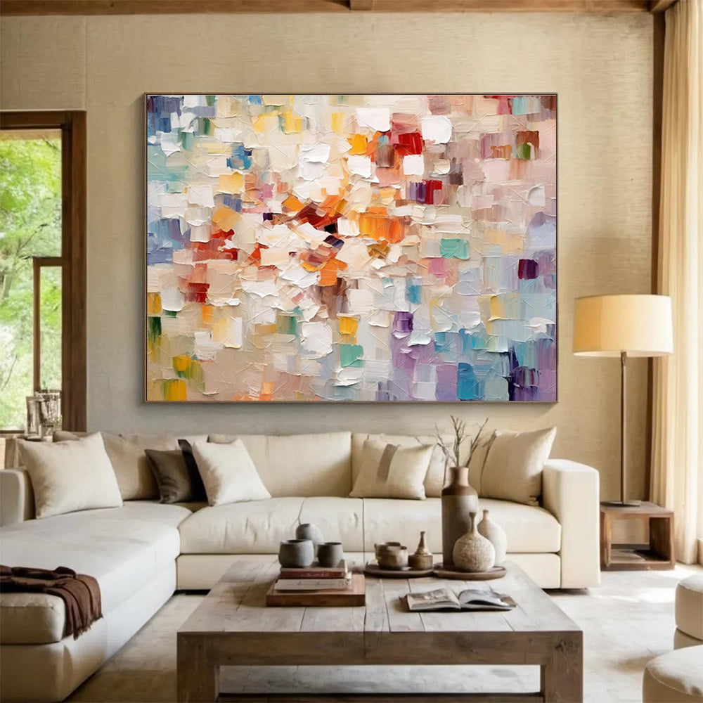 Graceful Original Hand - Crafted Textured Large Abstract Wall Mural for Elegant Ambiance DKH862