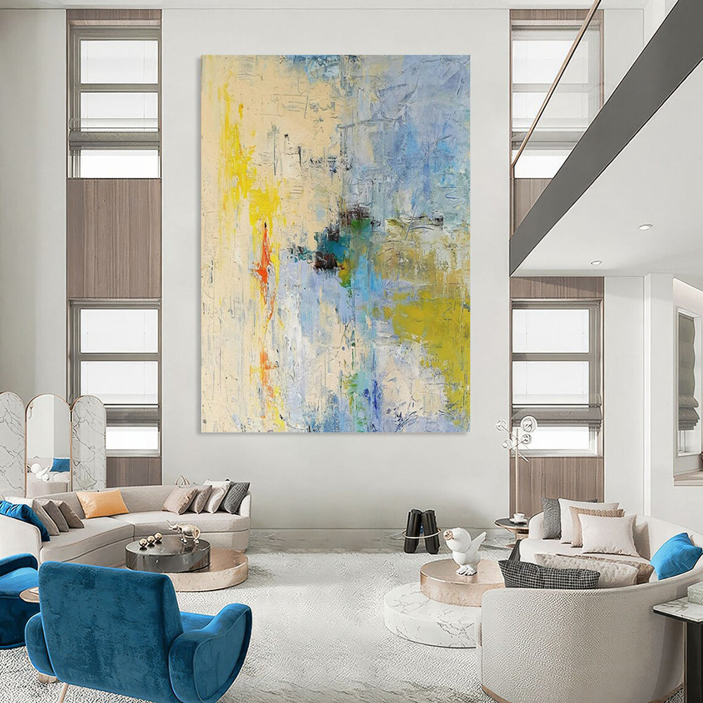Massive-Scale Hand-Painted Abstract Canvases for Bedroom & Hallway LargeART2275