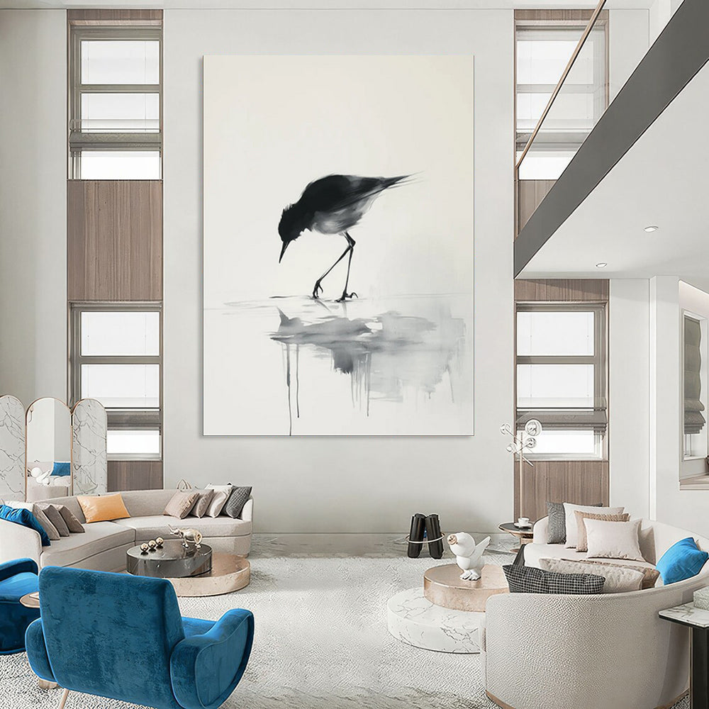 Custom Hand-Painted Abstract Mural for Office & Bar LargeART1932