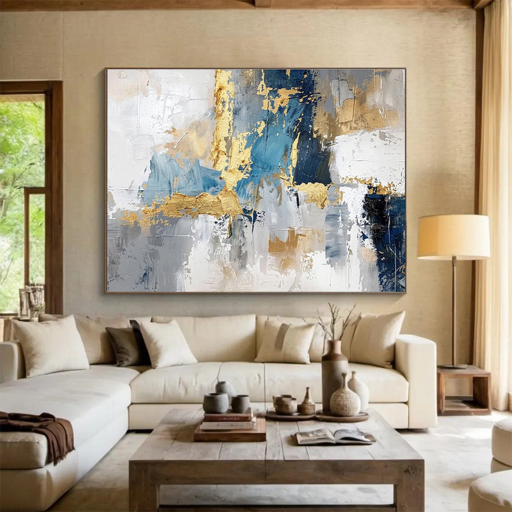“Rhythmic Waves” Colossal Abstract Artwork for Dining Room & Bar DKH344
