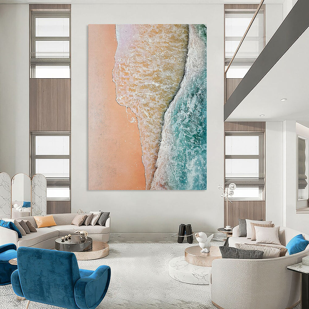 Titanic - Proportioned Hand - Painted Custom Abstract Artwork for Living Room and Bar DTP044