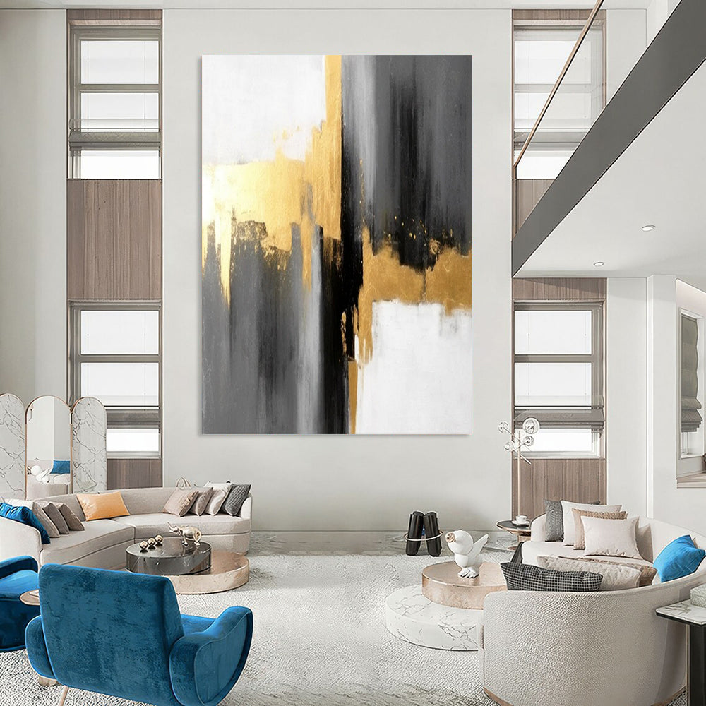 Super - Sized - Scale Hand - Painted Custom Abstract Work for Hallway and Hotel DTP076