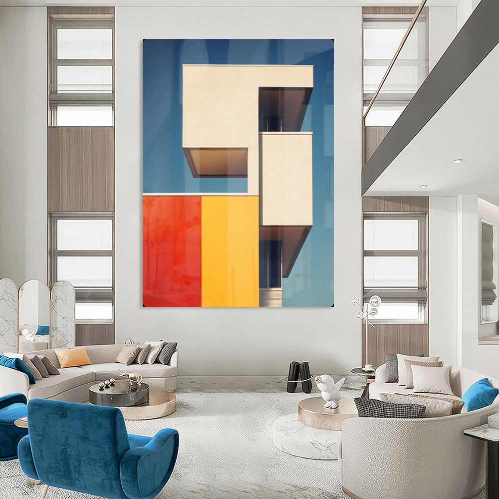 Custom-Handled Textured Abstract Mural for Entryway & Hotel Lobby LargeART2173