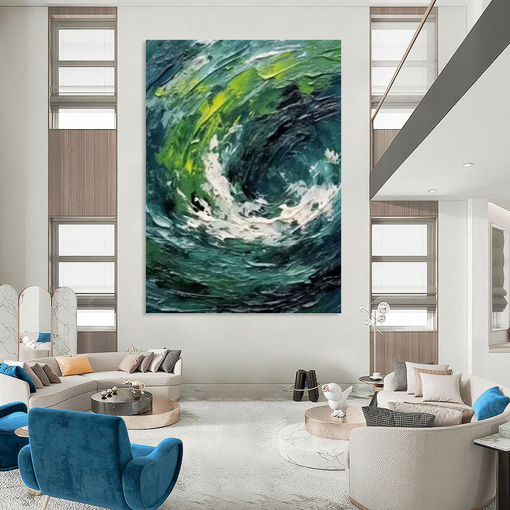 Magical Hand - Painted Textured Abstract on Canvas for Bedroom & Entryway DKH1405