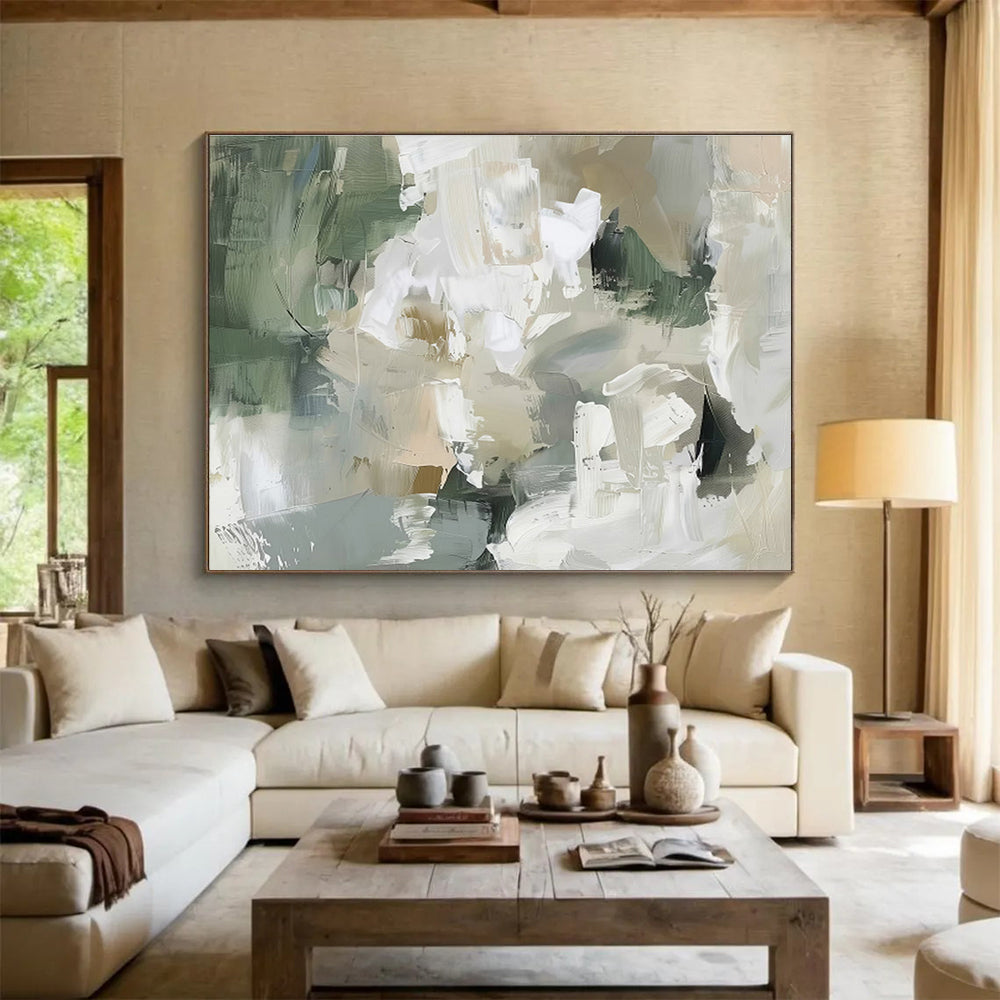 “Elegant Abstraction” Large - Sized Abstract Canvas for Bedroom & Dining Room DKH235