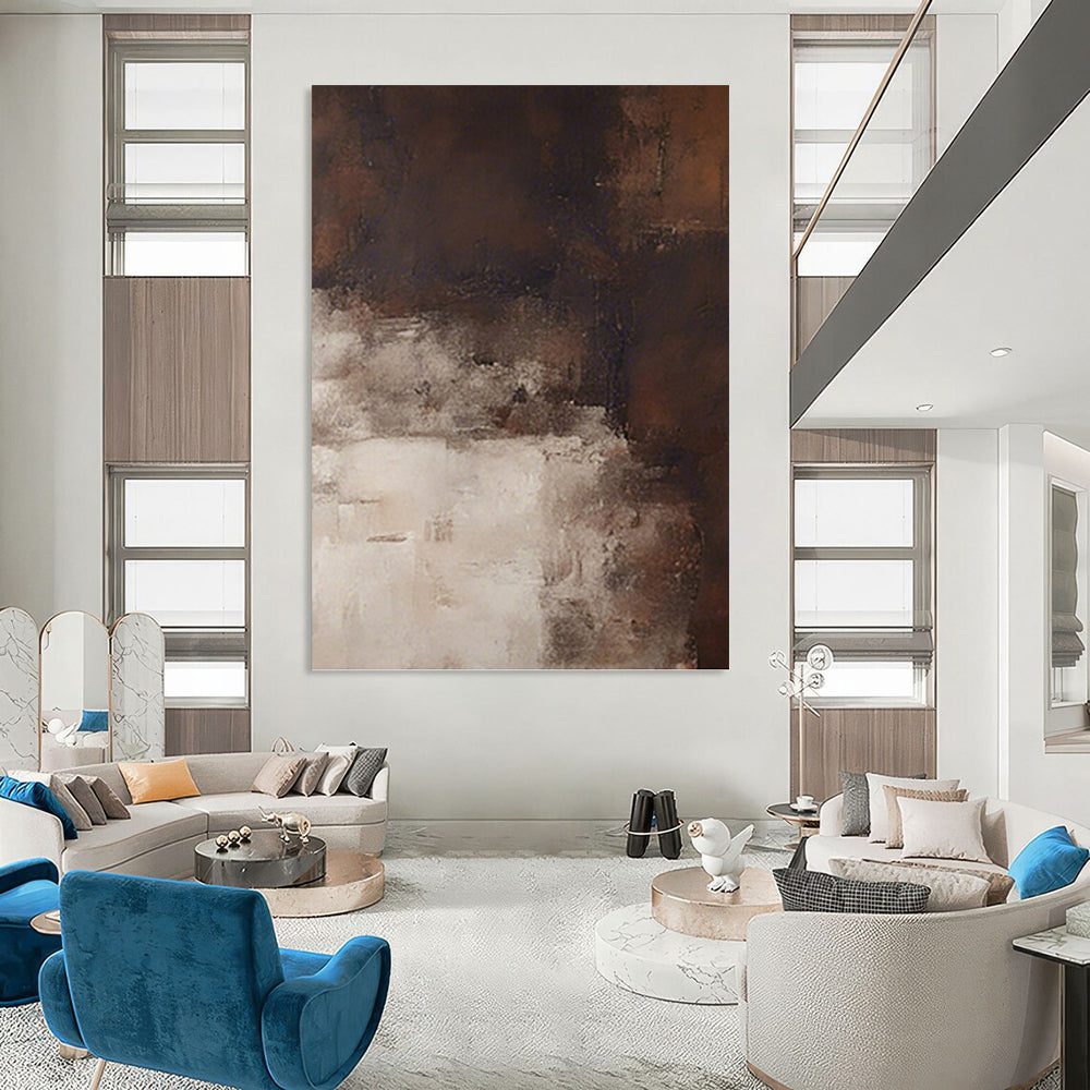 Vast Hand - Painted Textured Custom Abstract Art, for Decorating Bedroom and Dining Room DKH1469
