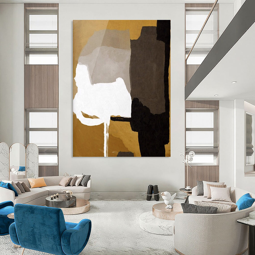 Large Custom Abstract Paintings: Hand-Painted Textures for Bar & Hotel DTP236