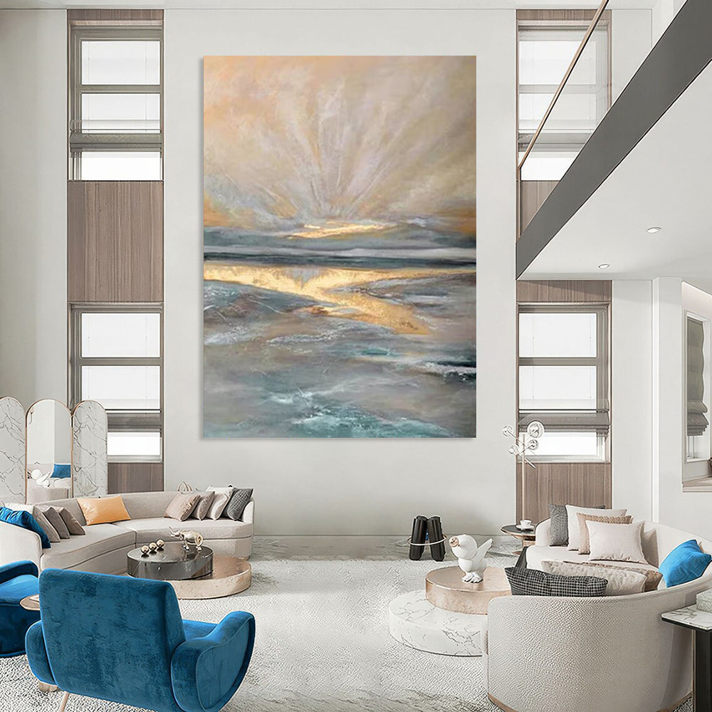 Handmade Large-Scale Abstract Art: Textures for Dining Room & Entryway DTP264