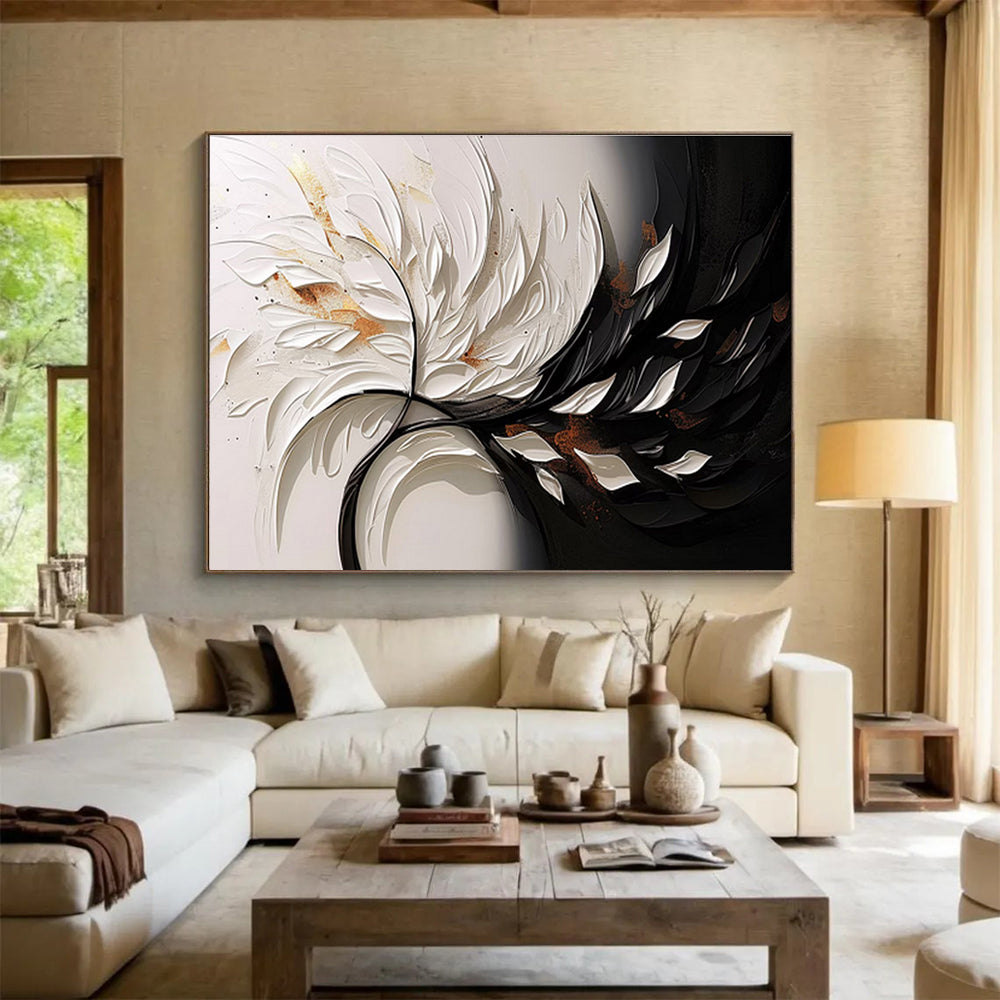 Oversized Textured Handmade Abstract Painting for Decorative Upgrades DKH746