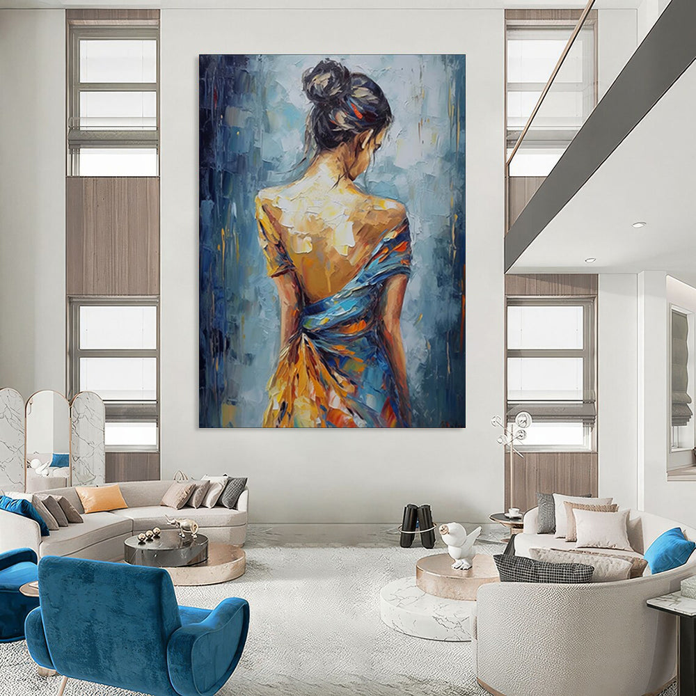 Custom Hand-Painted Abstract Mural for Dining Room & Bar LargeART1909