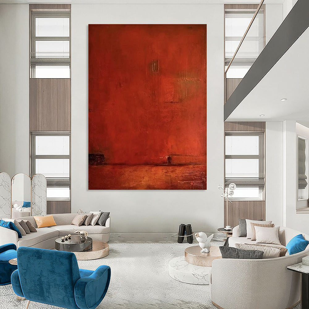Graceful Custom - Painted Textured Canvas Mural for Hallway & Bar DKH1117