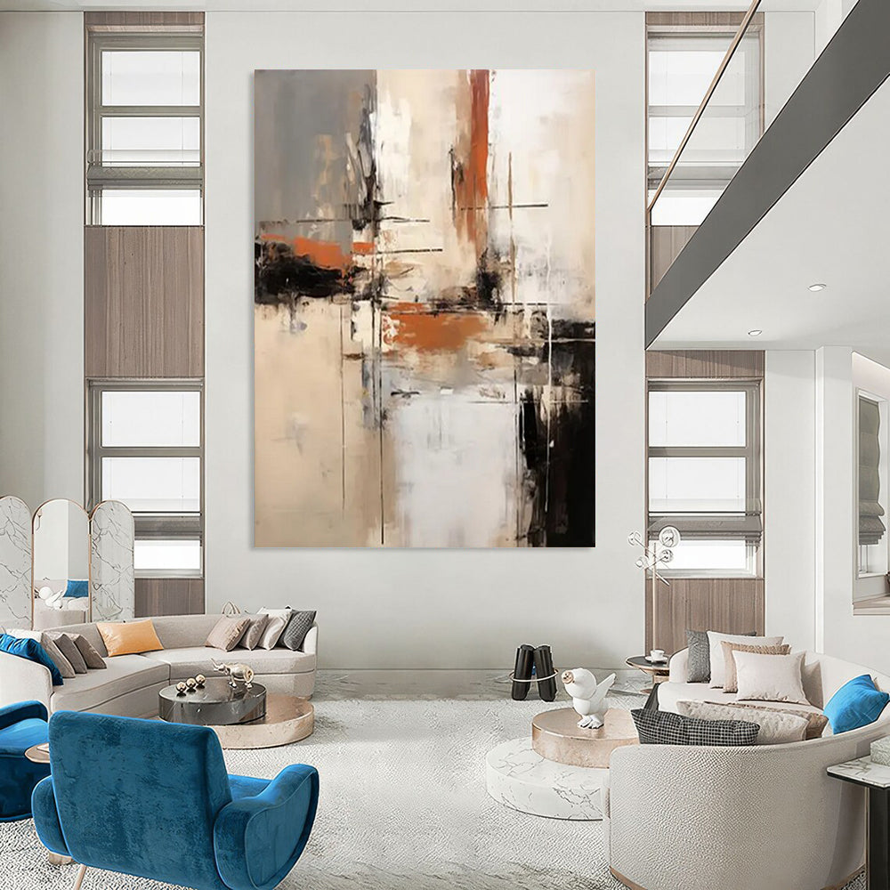 Liquid Silk: Oversized Textured Custom Abstract Canvas for Bedroom and Dining Room DTP112