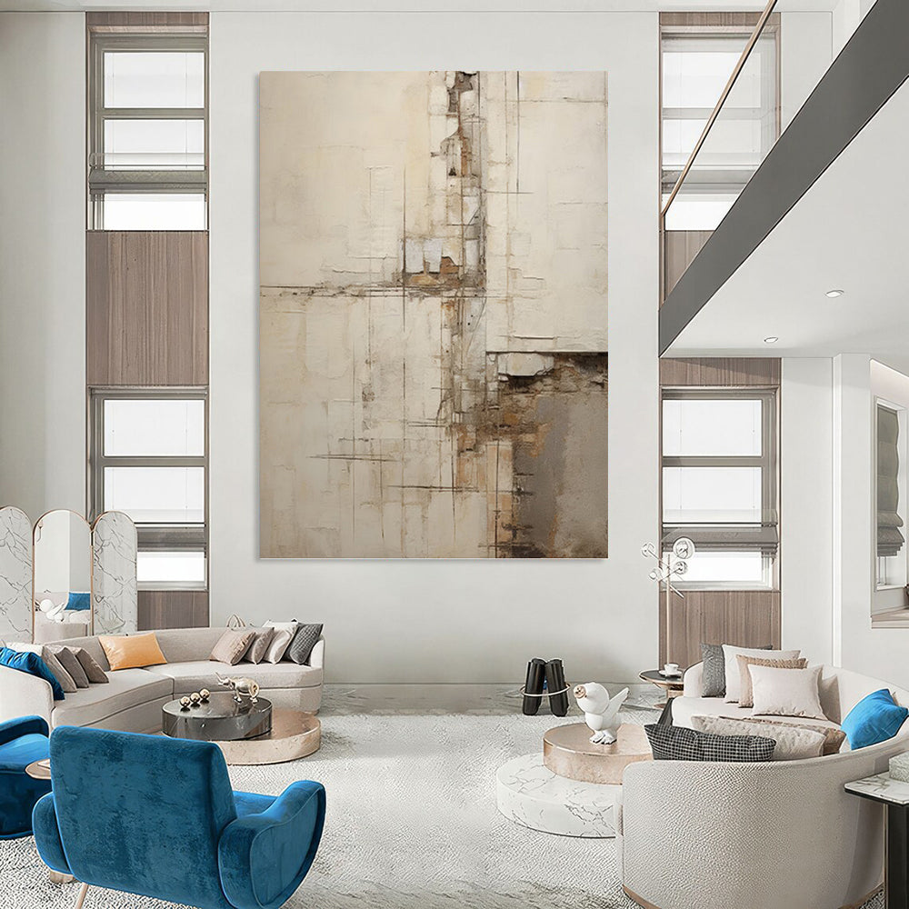 Dynamic Hand - Painted Textured Abstract Painting for Living Room & Office DKH1319