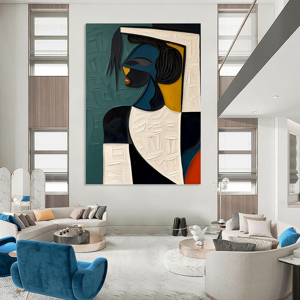 Oversized Hand - Painted Textured Custom Abstract Creation, for Bars and Hotels DKH1467