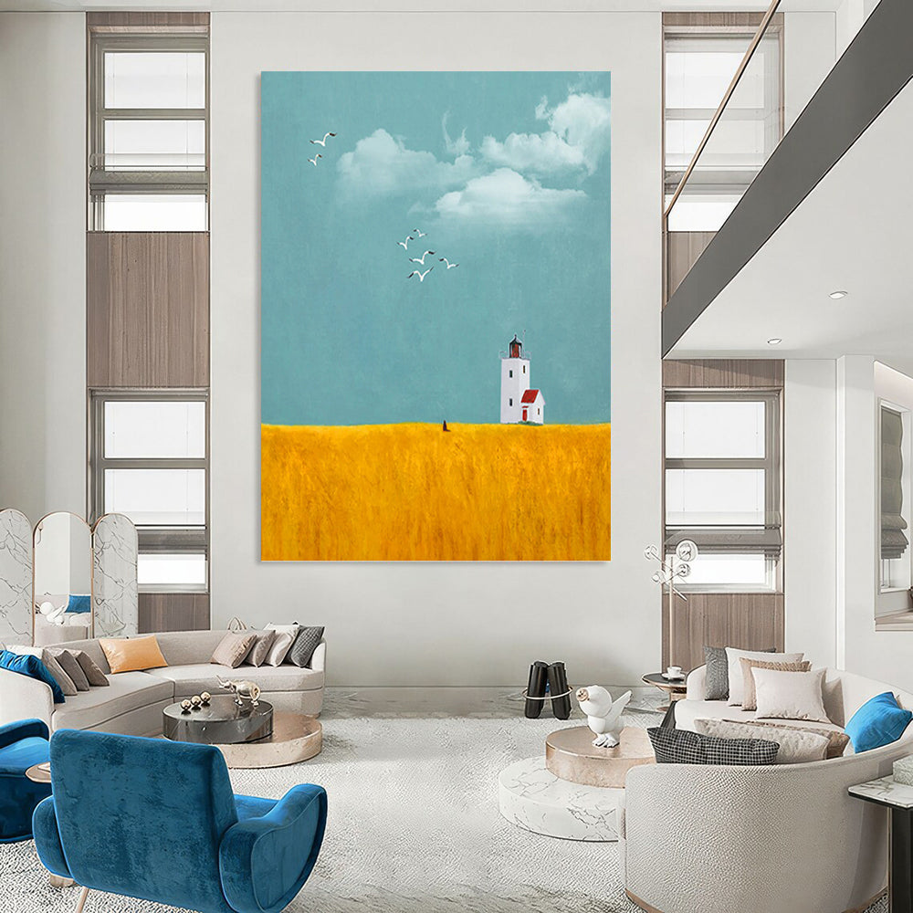 Large - Sized Stylish Hand - Painted Textured Abstract Art on Canvas for Bar & Hotel DKH1429