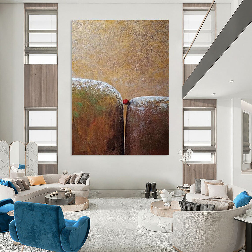 Titanic - Sized Hand - Painted Textured Custom Abstract Creation for Hallway and Hotel DTP033