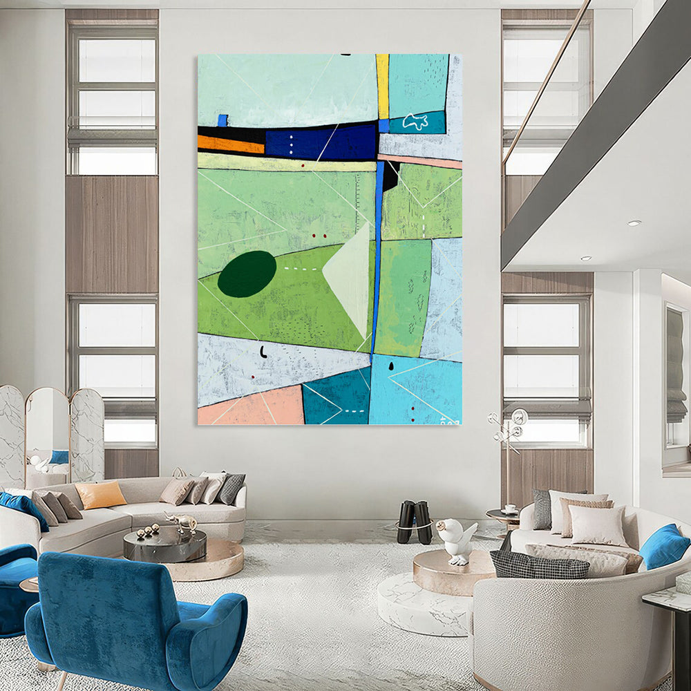 Stunning Hand - Rendered Textured Canvas Abstract for Dining Room & Hotel Suite DKH1104