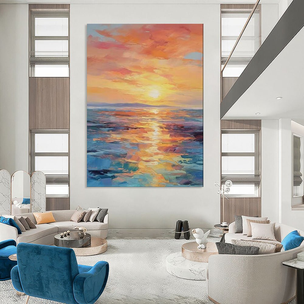 Hand-Painted Bespoke Abstract Canvas for Dining Room & Hallway LargeART1904