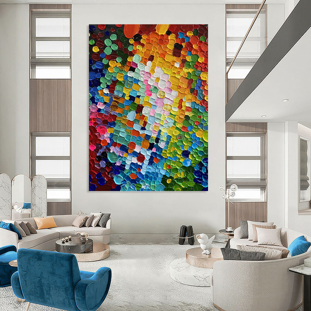 Uplifted Vertical Hand - Painted Textured Custom Abstract Ode for Living Room and Entryway DKH1592