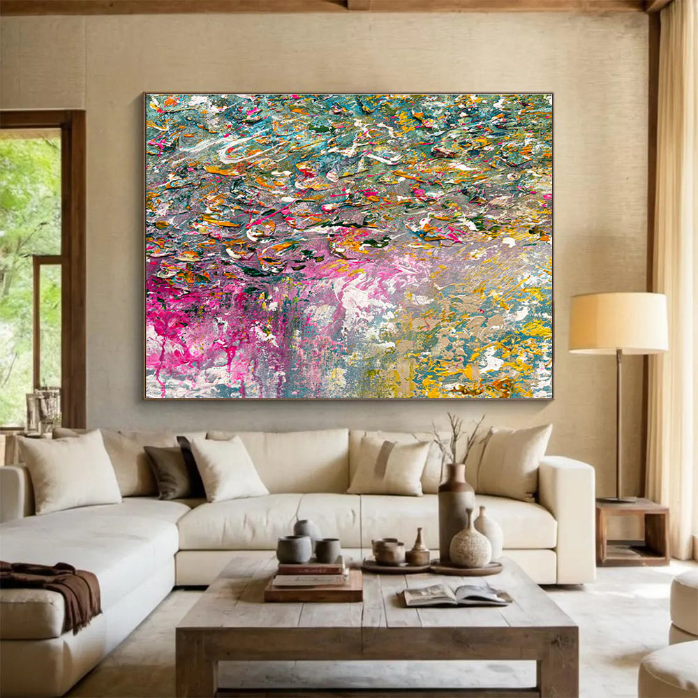 Stylish Large Abstract Artwork with Chic Textured Details for Hallway & Entryway DKH920