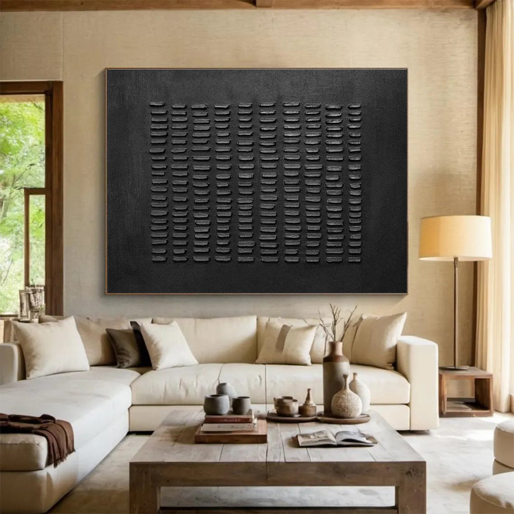 Custom Hand - Painted Giant Abstract Canvas for Office & Dining Room DKH089
