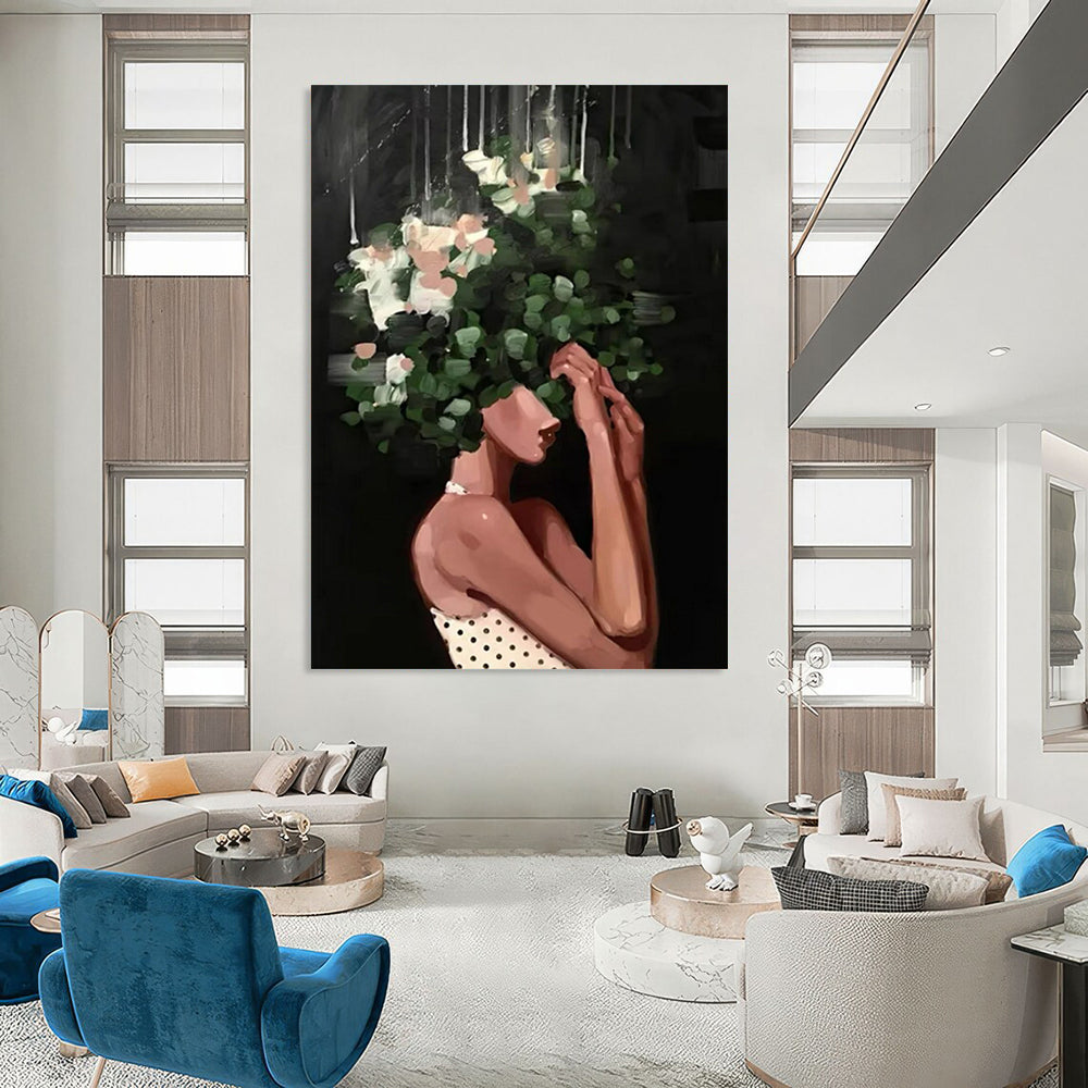 Handmade Big-Scale Abstract Art: Textured Details for Hotel & Entryway DTP323
