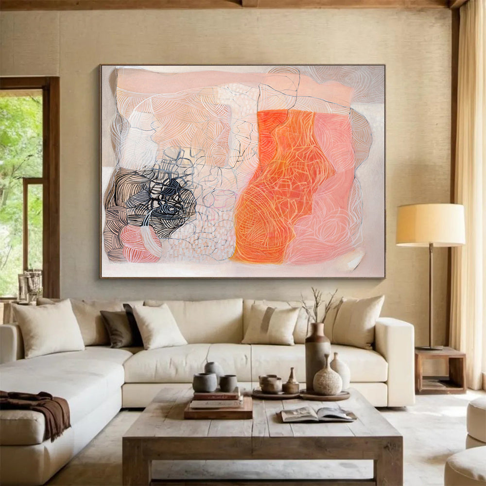 Made - to - Measure Abstract Canvas for Interior Design Project DKH052