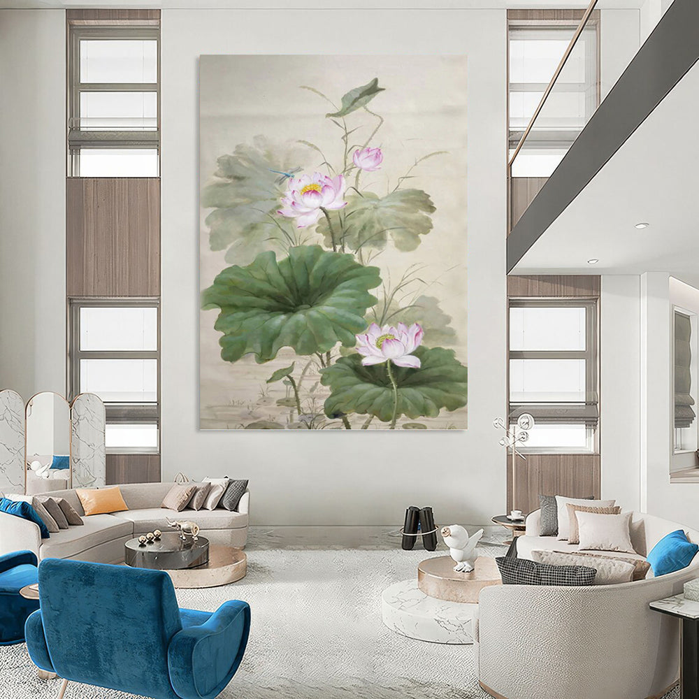 Vast Vertical Hand - Painted Textured Custom Abstract Odyssey for Bedroom and Bar DKH1588