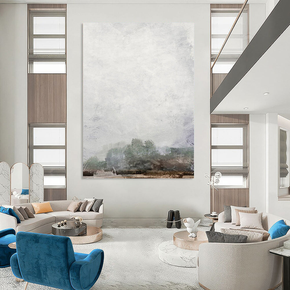 Custom Hand-Painted Abstract Art: Big Sizes & Textures for Office & Dining Room DTP222