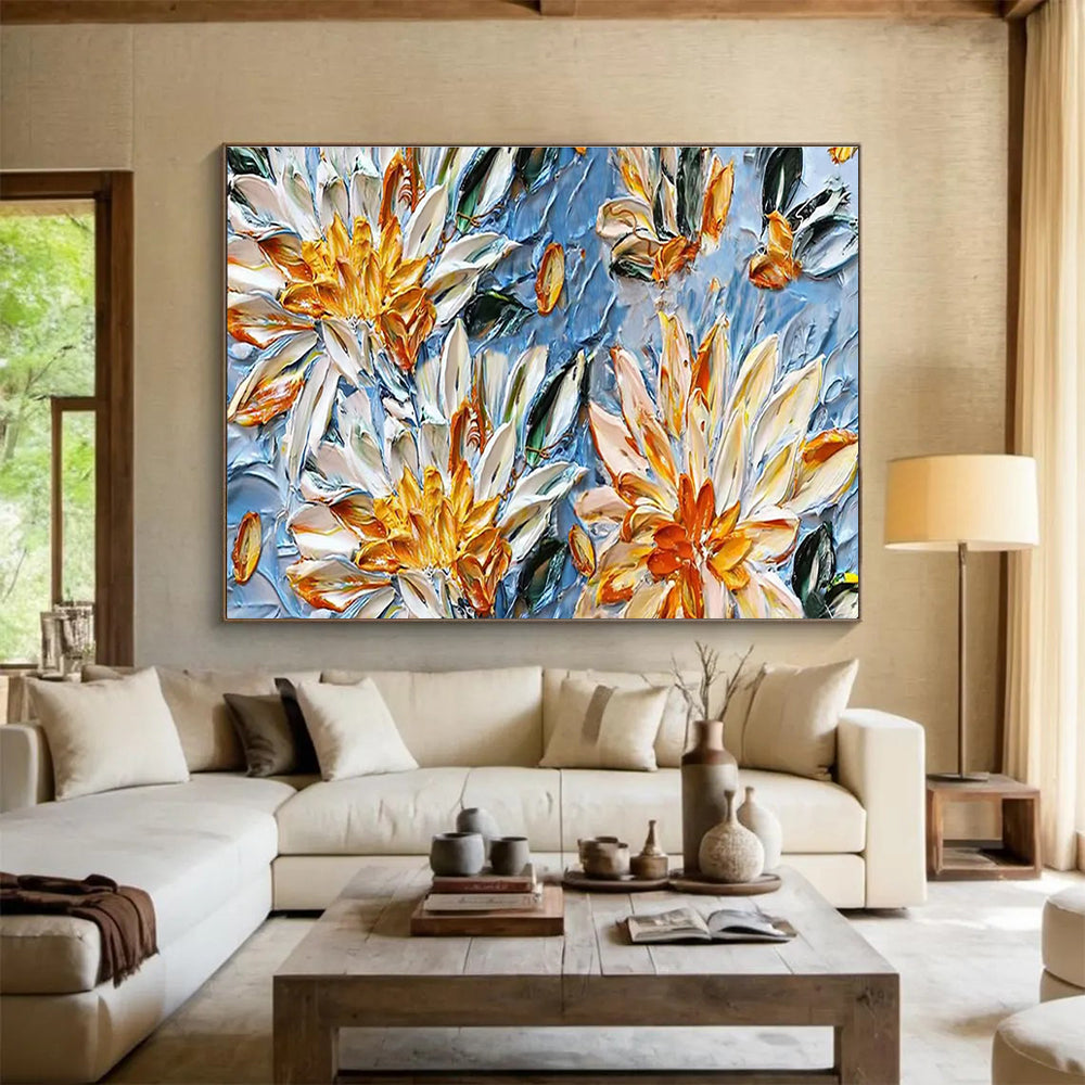 Dramatic Large Abstract Canvas for Dining Room & Entryway DKH896